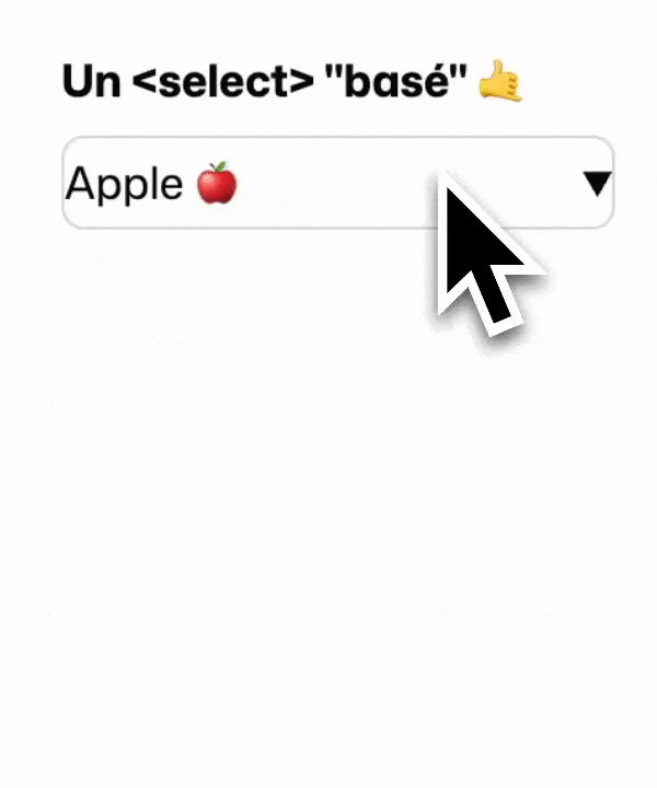 Sélecteur complètement personnalisable avec la propriété appearance: base-select